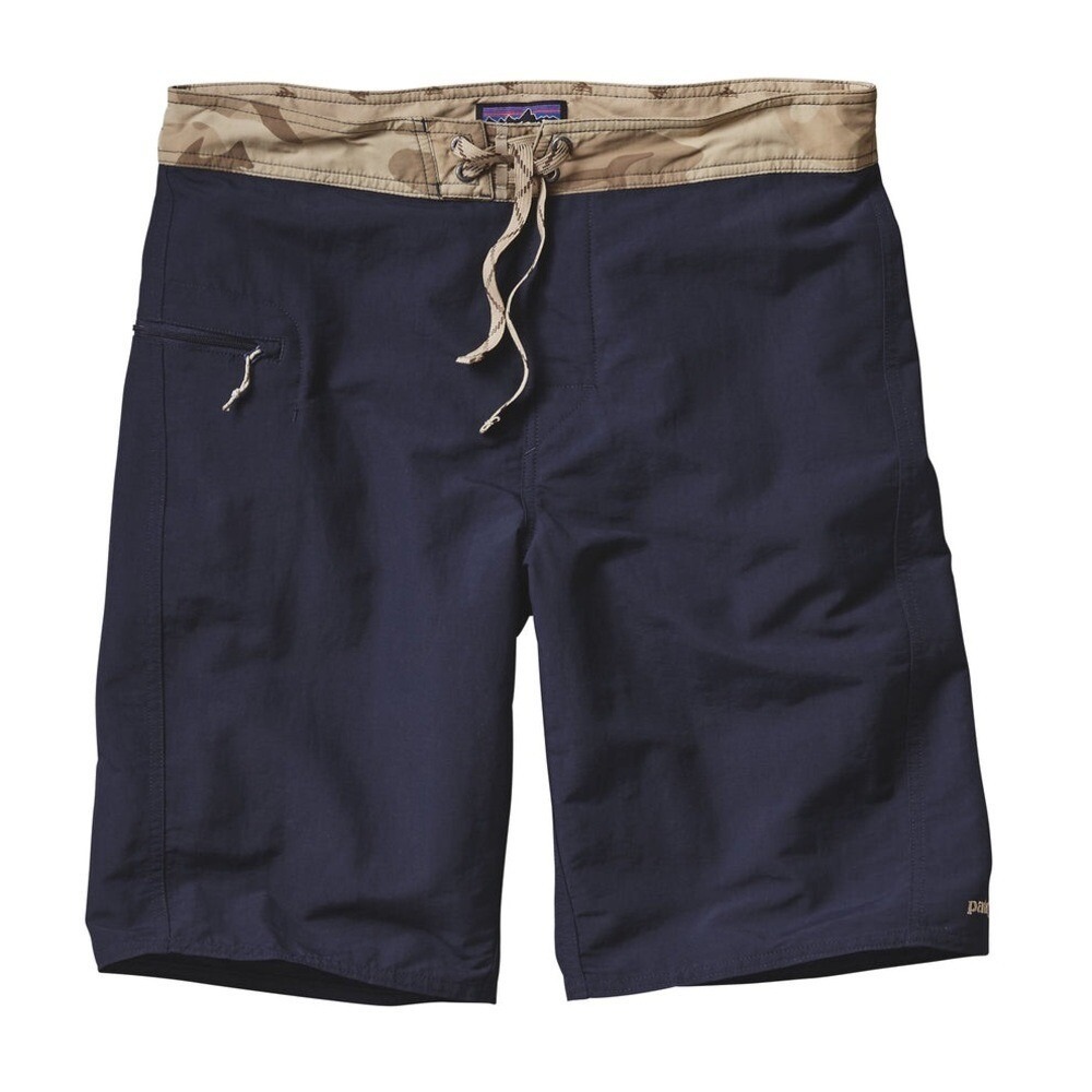 Patagonia - Men's Solid‎ WavefarerBoard Shorts - 21" - Navy & Tan - Size 31